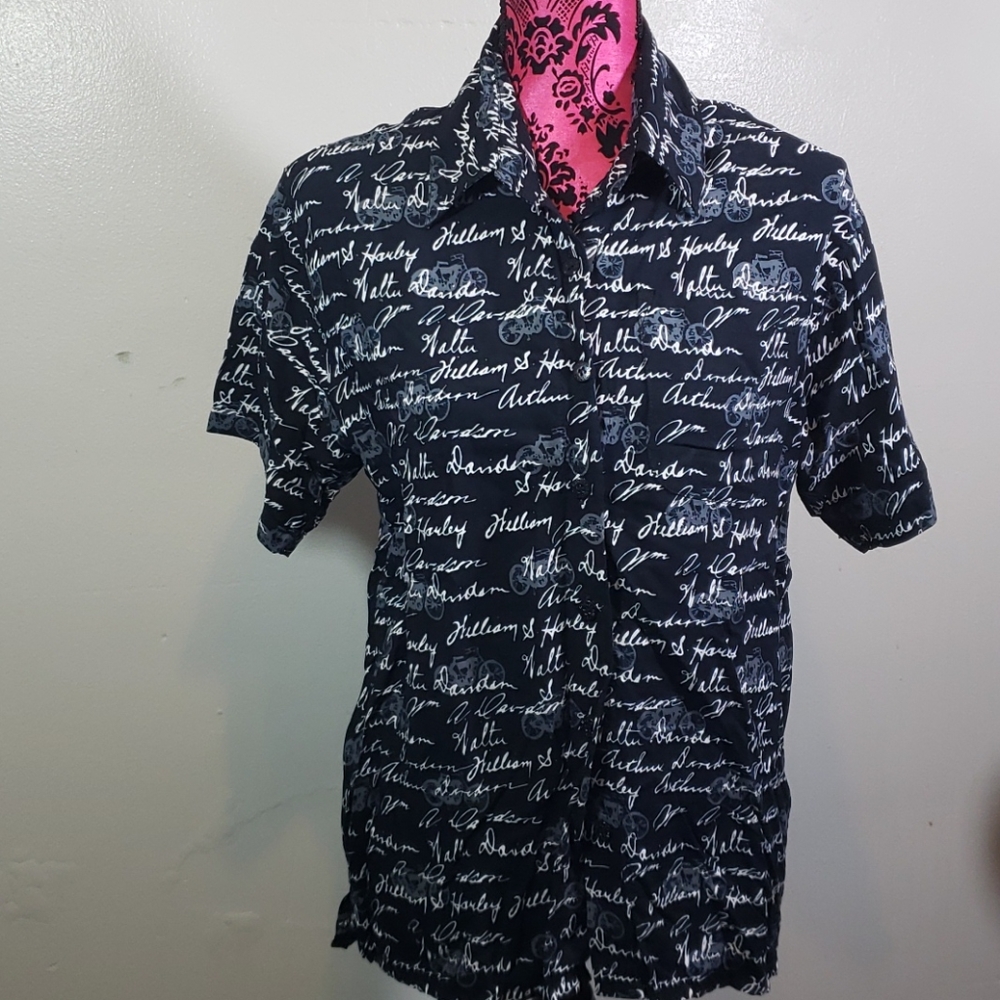 3💋 for $35 Harley Davidson Button Down Blouse